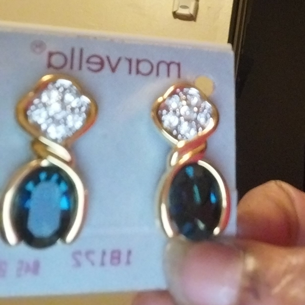 Vintage Aqua Green Clip Earrings